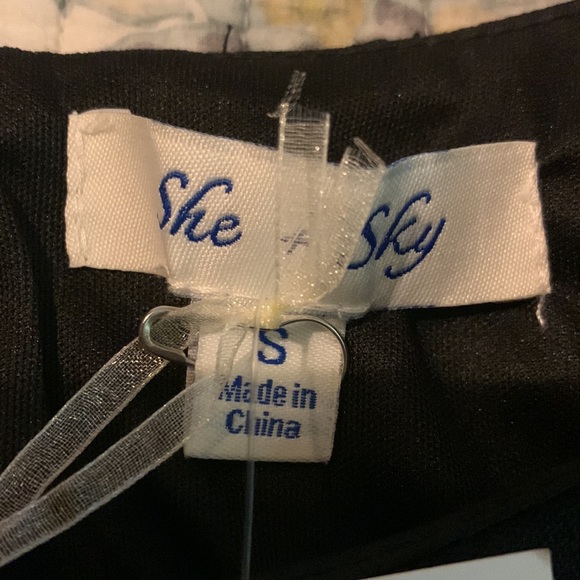 NWT She & Sky Black Dress Size Small - Picture 6 of 6